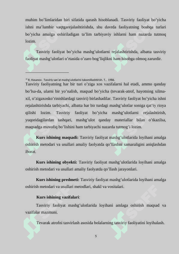 Tasviriy faoliyat mashg’ulotlarida loyihani amalga oshirish metodari va usullari 5