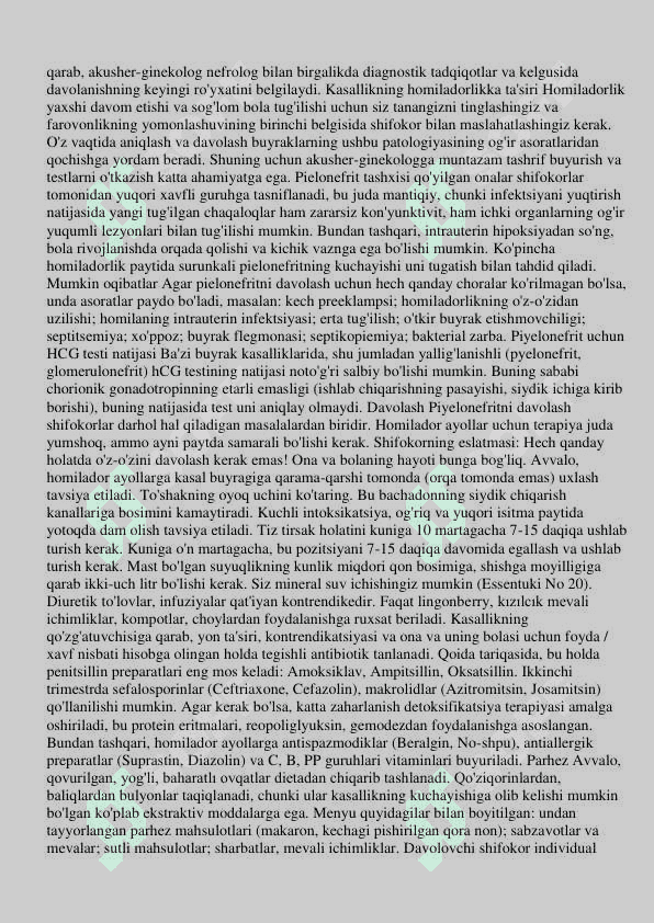 Homiladorlik davrida piyelonefritlar 3
