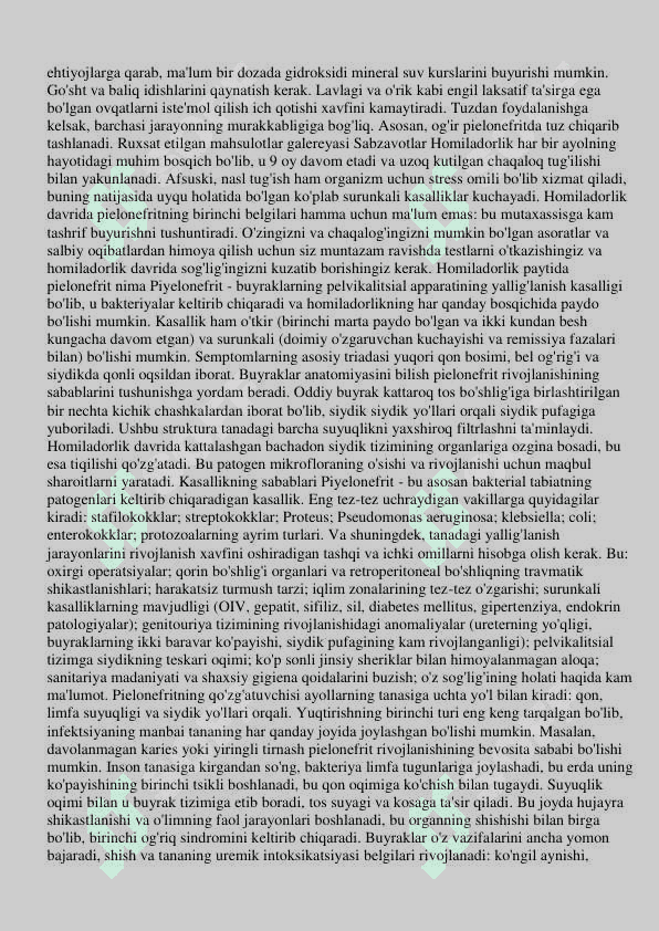 Homiladorlik davrida piyelonefritlar 4