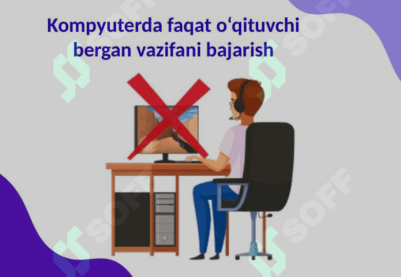 Kompyuter xonasida xavfsizlik texnikasi qoidalari va sanitariya-gigiyena talablari 5
