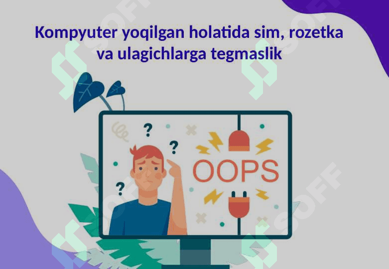 Kompyuter xonasida xavfsizlik texnikasi qoidalari va sanitariya-gigiyena talablari 7