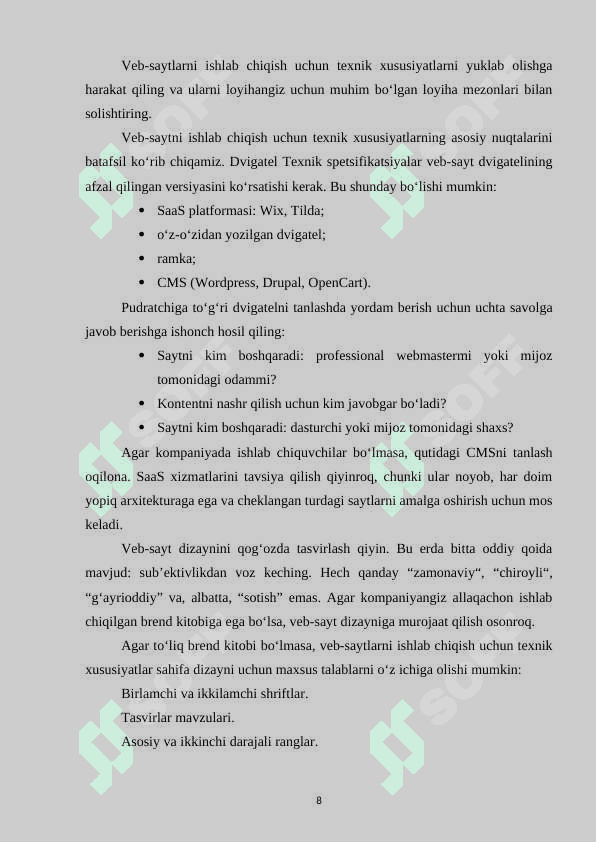 TAYYOR ISH | INDIVIDUAL LOYIHA - Axborot texnologiyalari va kompyuter injiniringi fakulteti oid web sayt ishlab chiqish 1