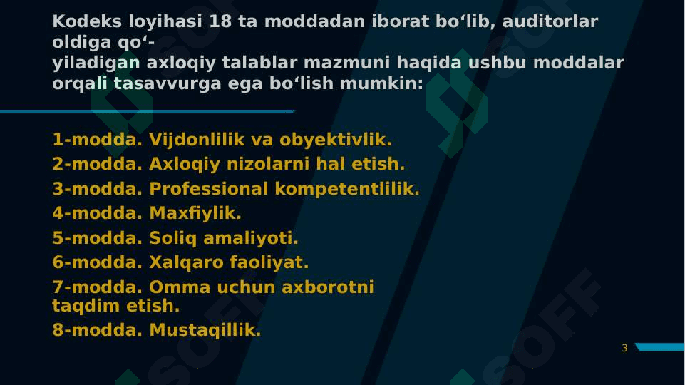 AUDITNING AXLOQ KODEKSI 3