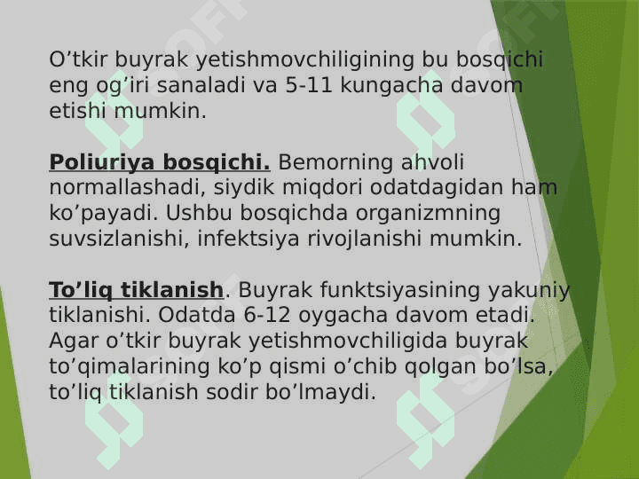 Oʻtkir va surunkali buyrak yetishmovchiligi 8