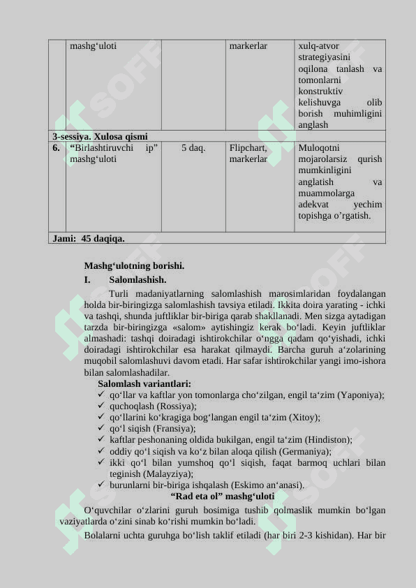 "Toʻgʻri tanlov qiling" Trening ishlanma 2