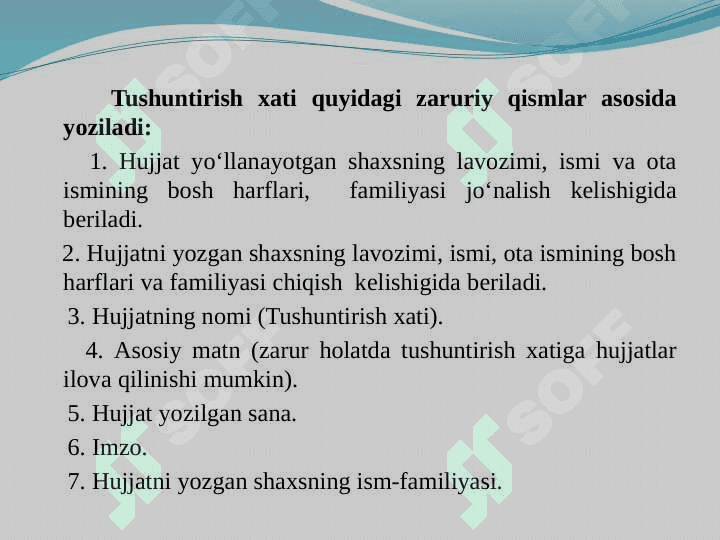 RASMIY ISH HUJJATLARINI HUSNIXAT BILAN YOZISH 6