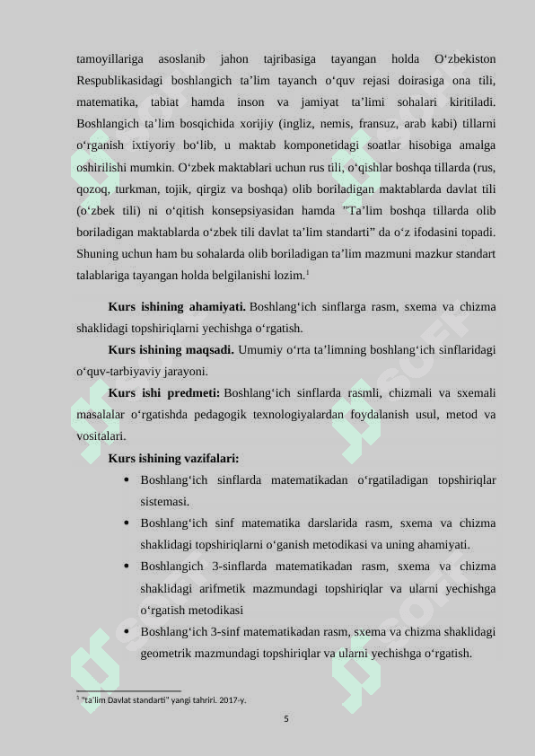 Boshlang‘ich 3-sinflarda matematikadan rasm, chizma, sxema shaklida berilgan topshiriqlar va ularni yechishga o‘rgatish metodikasi 5
