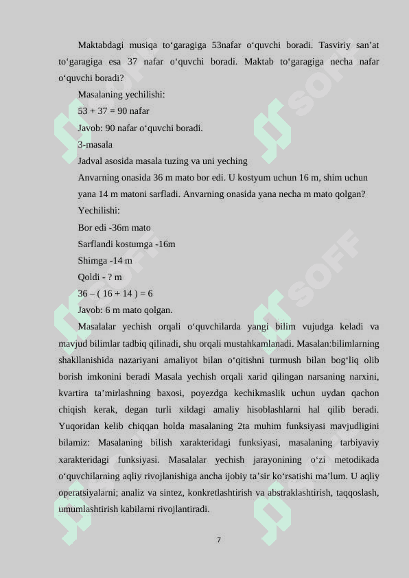 2-sinflarga matematikadan sodda va murakkab masalalarni yechishga o‘rgatish metodikasi 7