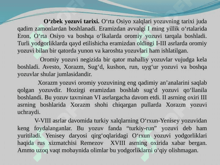 YOZUVLAR TARIXIDAN MA’LUMOT. HUSNIXATGA O‘RGATISH METODIKASINING SHAKLLANISH TARIXI 4