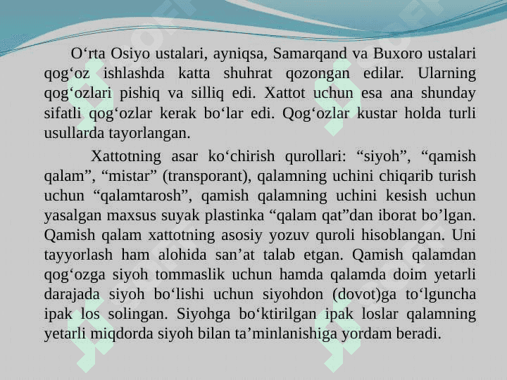 YOZUVLAR TARIXIDAN MA’LUMOT. HUSNIXATGA O‘RGATISH METODIKASINING SHAKLLANISH TARIXI 8