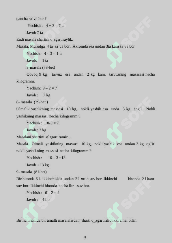 Matematika darslarida o`quvchilarda tadqiqot olib borish hislatlarini shakllantirirsh 8