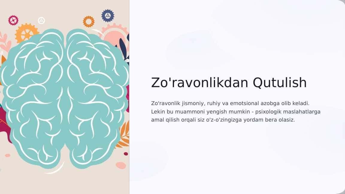 Zo'ravonlikdan Qutulish 1