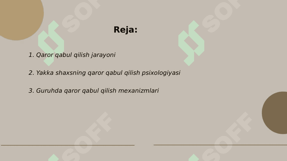 Qaror qabul qilishda individual va guruh pisixalogiyasi 2