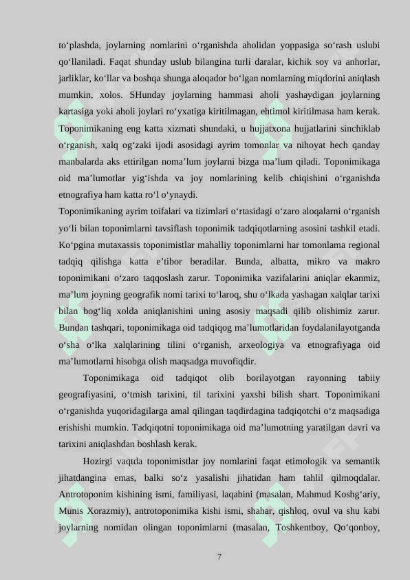 Xorazm viloyati toponomikasi 7