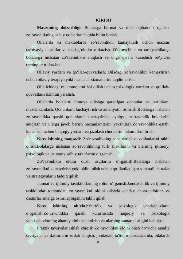 Bolalarga nisbatan zoʻravonlikni oldini olish chora tadbirlari 3