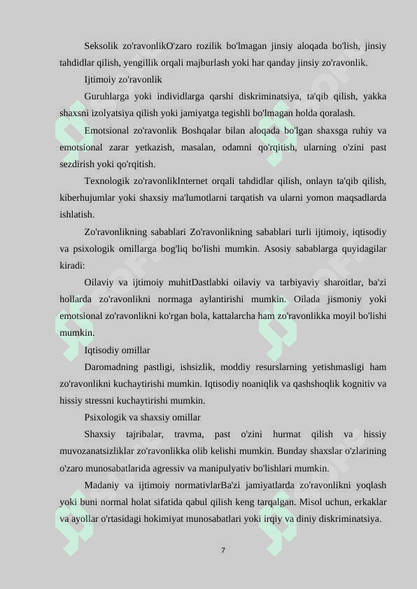 Bolalarga nisbatan zoʻravonlikni oldini olish chora tadbirlari 7