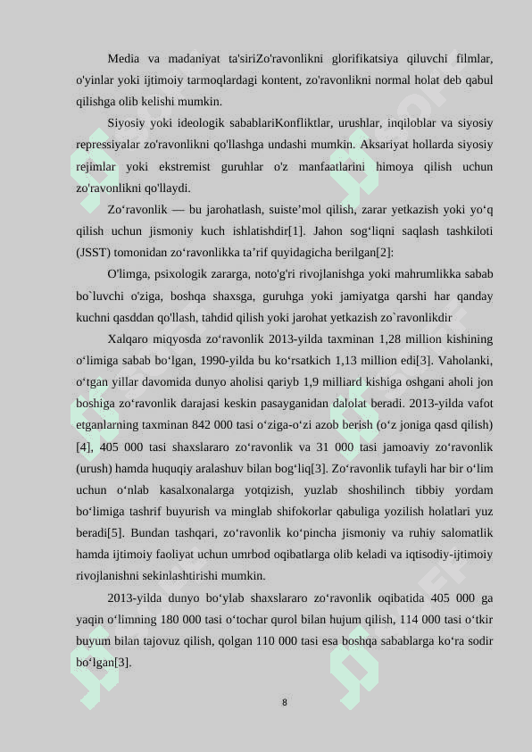 Bolalarga nisbatan zoʻravonlikni oldini olish chora tadbirlari 8
