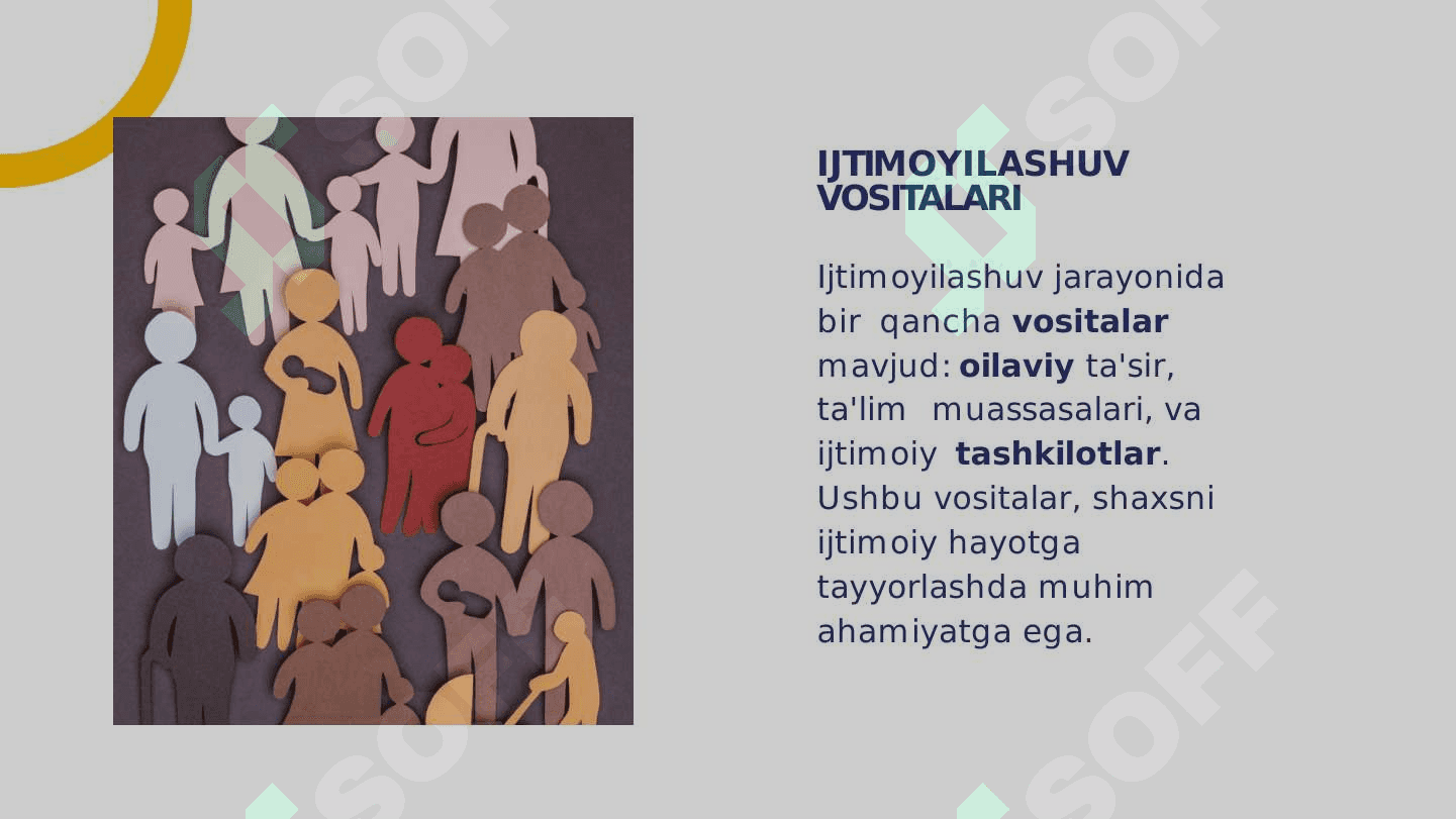IJTIMOYILASHUV TUSHUNCHASI JARAYONI,  VOSITALARI 5