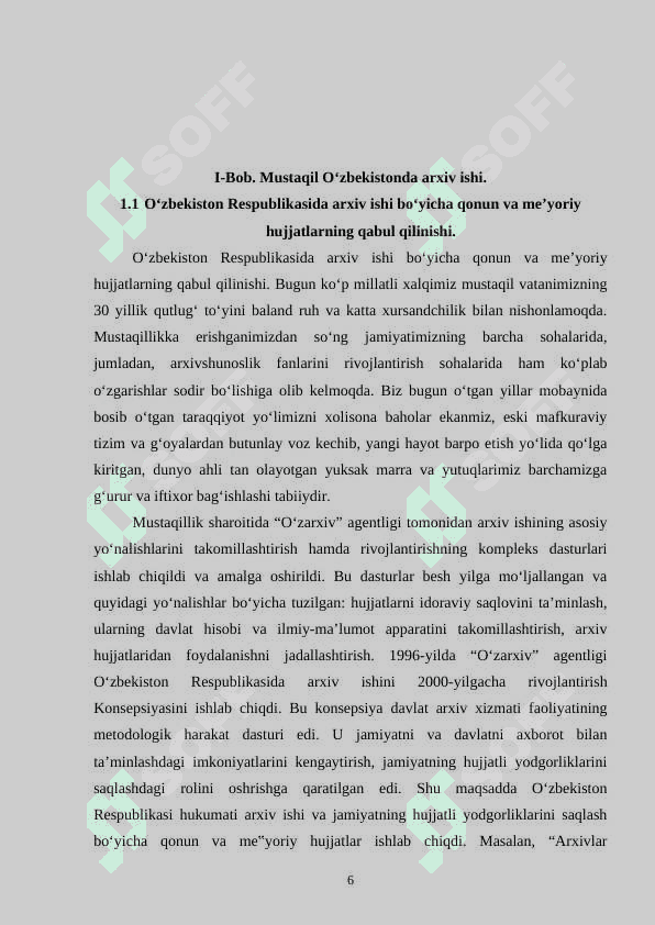 Mustaqil O'zbekistonda Arxiv ishi 5