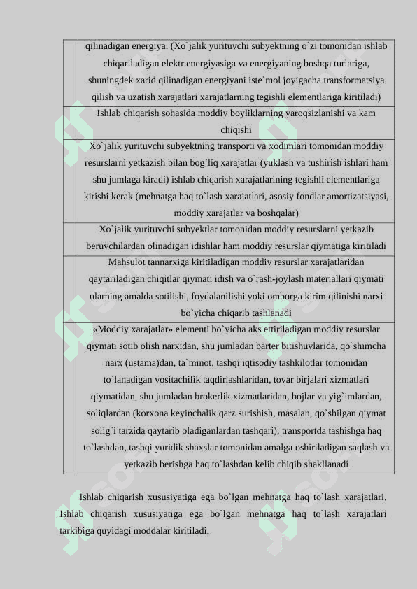 ISHLAB CHIQARISH VA DAVR HARAJATLARI TAHLILI. 6
