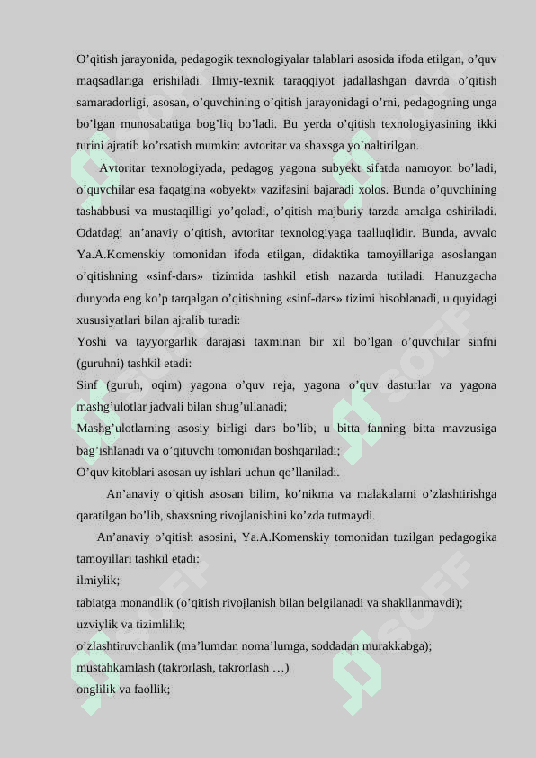 Zamonaviy o’qitishning pedagogik va psixologik texnologiyalari 2
