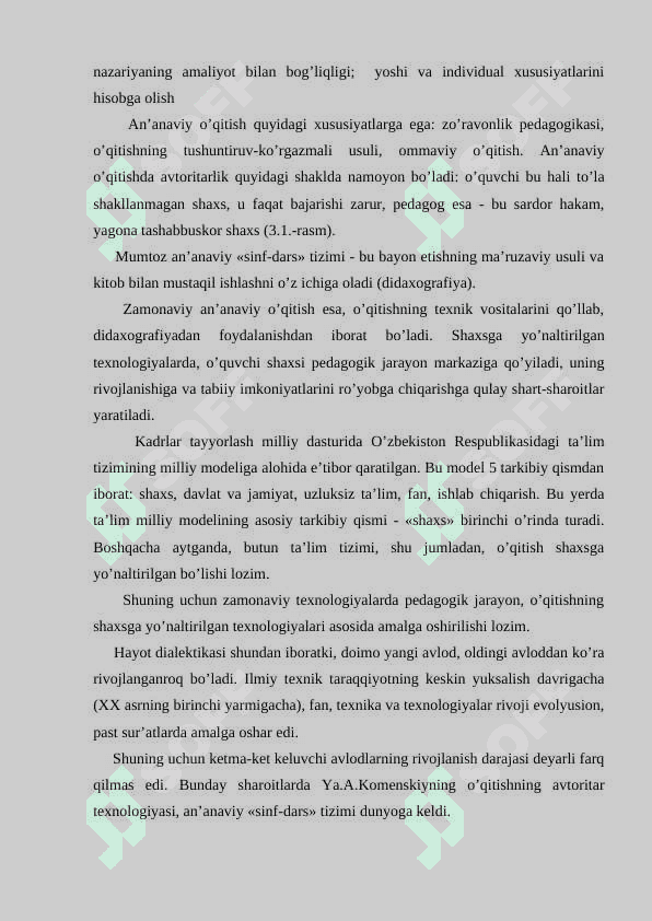 Zamonaviy o’qitishning pedagogik va psixologik texnologiyalari 3
