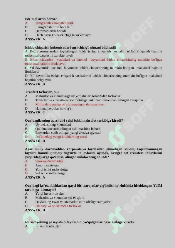Makroiqtisodiyotdan test javoblari bilan 7
