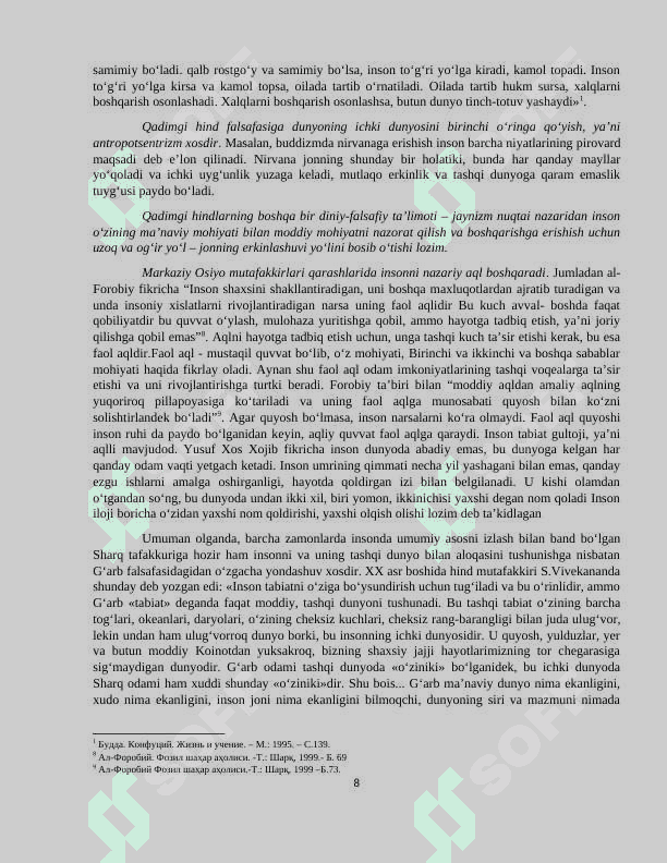 FALSAFIY ANTROPOLOGIYA (INSON HAQIDAGI TA’LIMOT 8