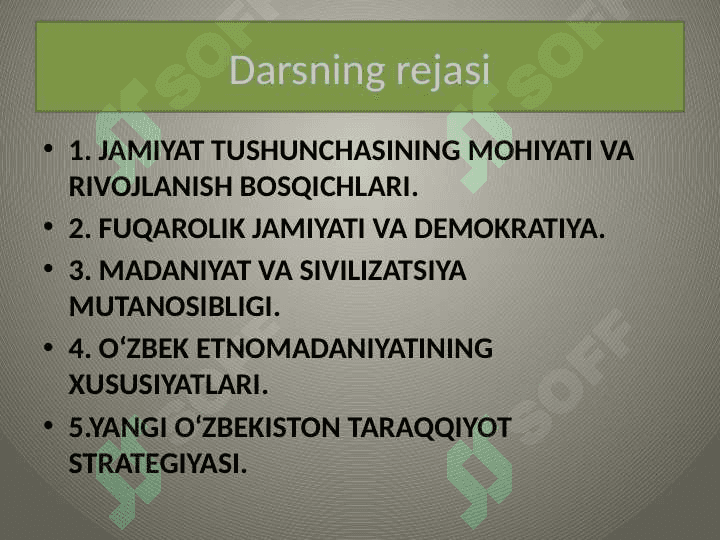 Jamiyat falsafasi 2