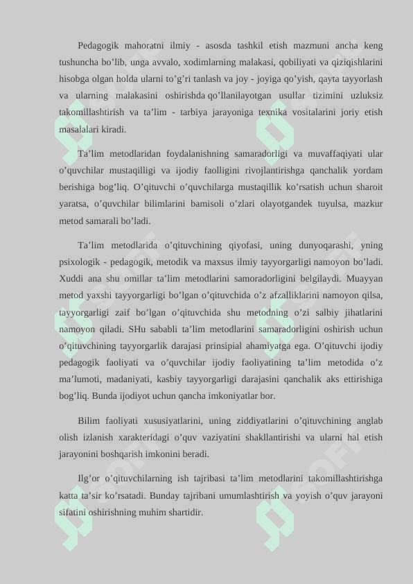 O'QUVCHILAR BILIM SIFATINI OSHIRISH 7