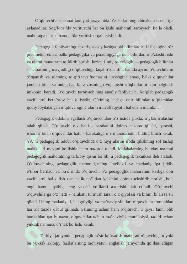 O'QUVCHILAR BILIM SIFATINI OSHIRISH 8