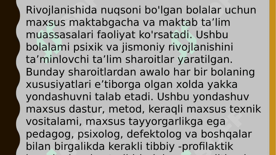 Bolaning rivojlanishidagi buzilishlarning psixodiagnostikasi 3