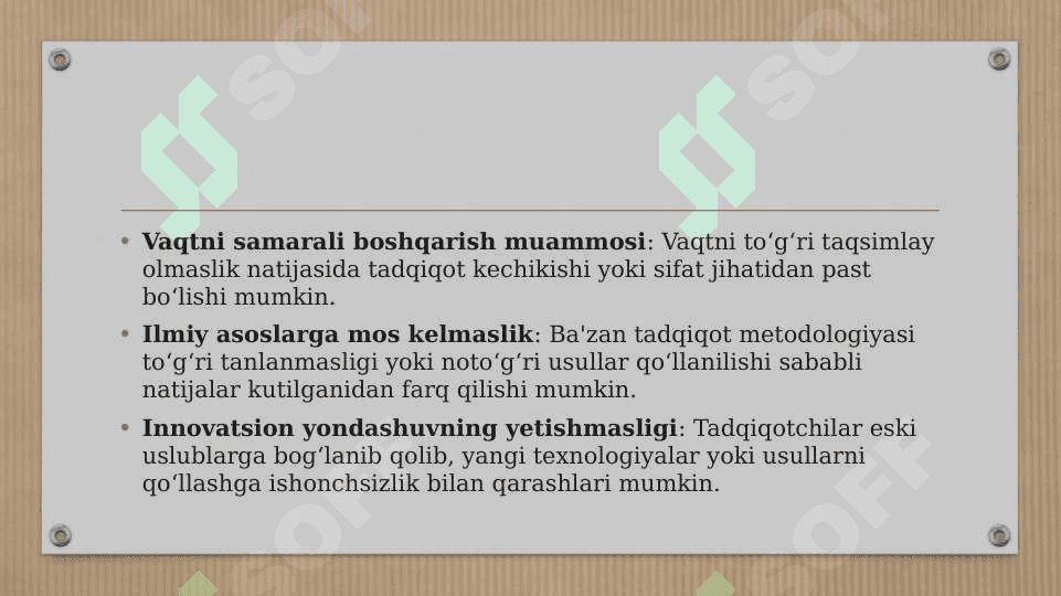 Tadqiqotlarni samarali olib borish muammolari va usullari 4