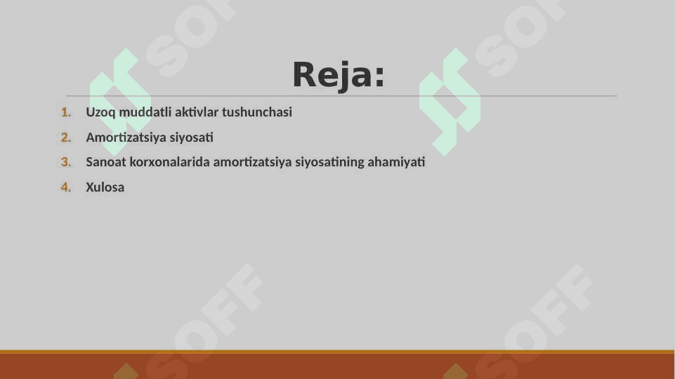 Sanoat korxonalarning uzoq muddatli aktivlari va amortizatsiya siyosati 2