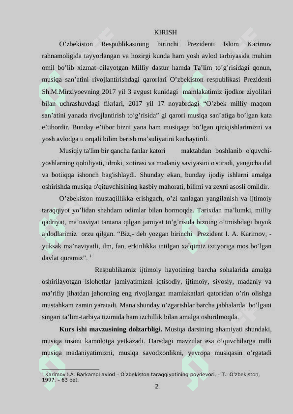 Maktabda musiqa darsining  roli 2