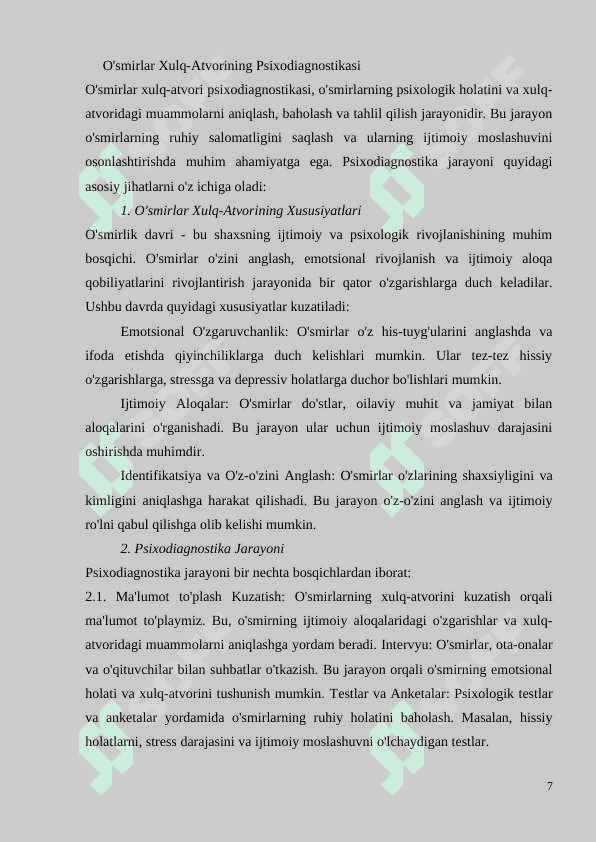 O’smirlik davrida depressiv xolatlar psixokorreksiyasi 7