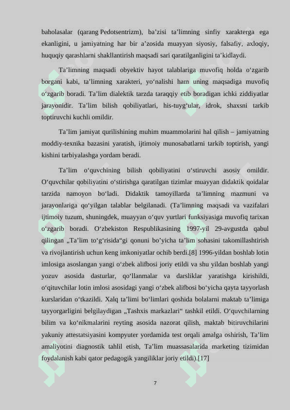 Oliy ta’lim muassasalarida huquqiy savodxonlikni oshirishning nazariy metodologik asoslari 7