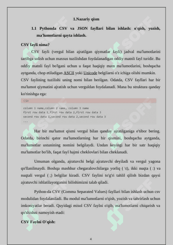 Pythonda CSV fayllari bilan ishlash 4