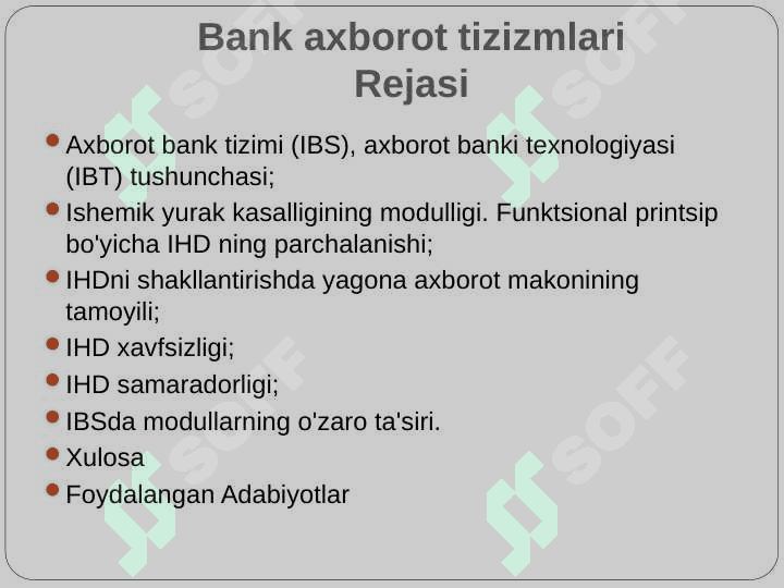 Bank axborot tizimlari 2