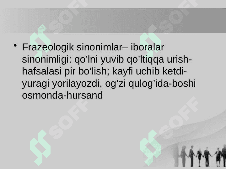Maʼnodosh soʻzlar- sinonimlar 8