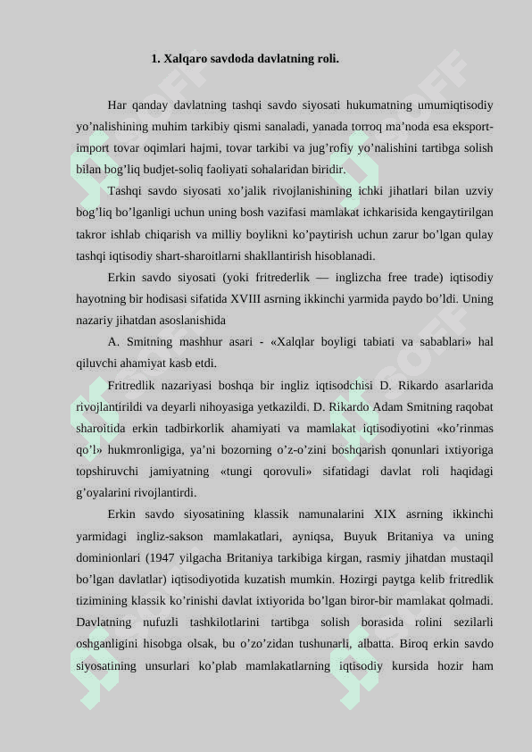 Bozorni davlat tomonidan tartibga solishni, maksimal va minimal narxlar. 3