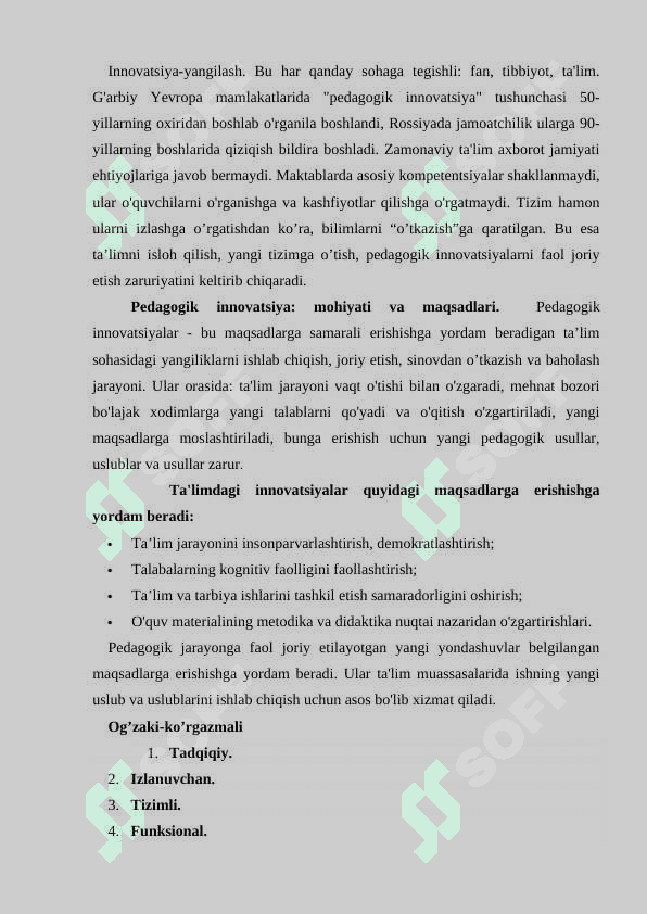 Ta’lim jarayonini tashkil etishda innovatsion yondoshuvlar 2