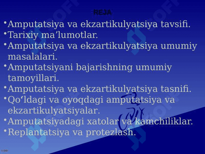 AMPUTATSIYA, EKZARTIKULYATSIYA 3