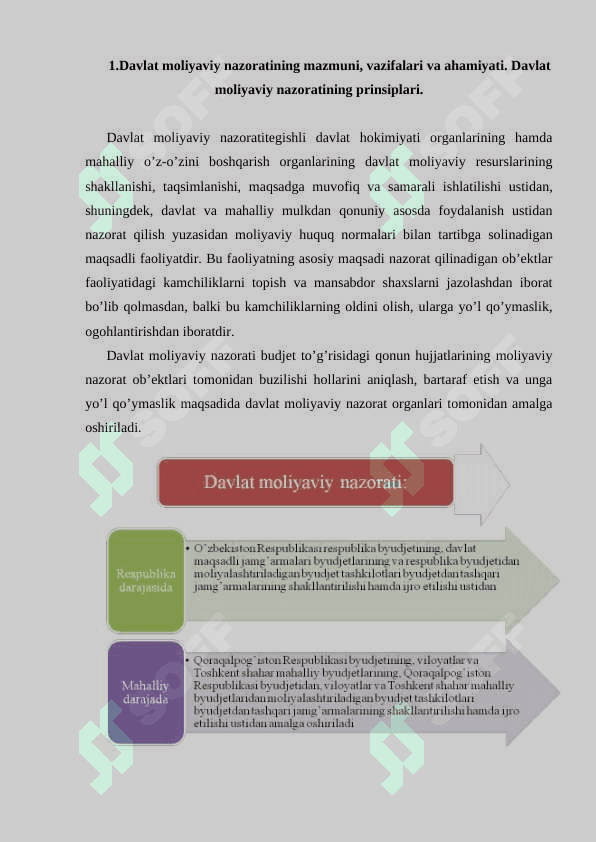 Davlat moliyaviy nazorati. 2