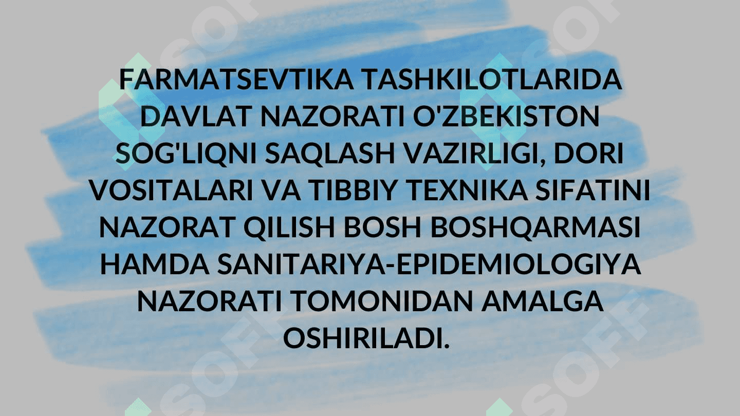 FARMATSEVTIKA TASHKILOTLARI FAOLIYATINING NAZORATI, AUDIT 3