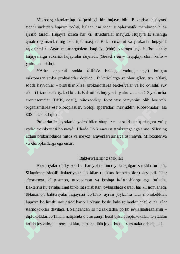Eukariot va prokariot organizmlar 2