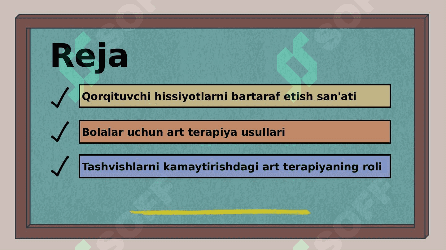 Maktabgacha va boshlang'ich maktab yoshidagi bolalarda qorqiv va tashvishlarni tuzatish uchun art terapiya 2