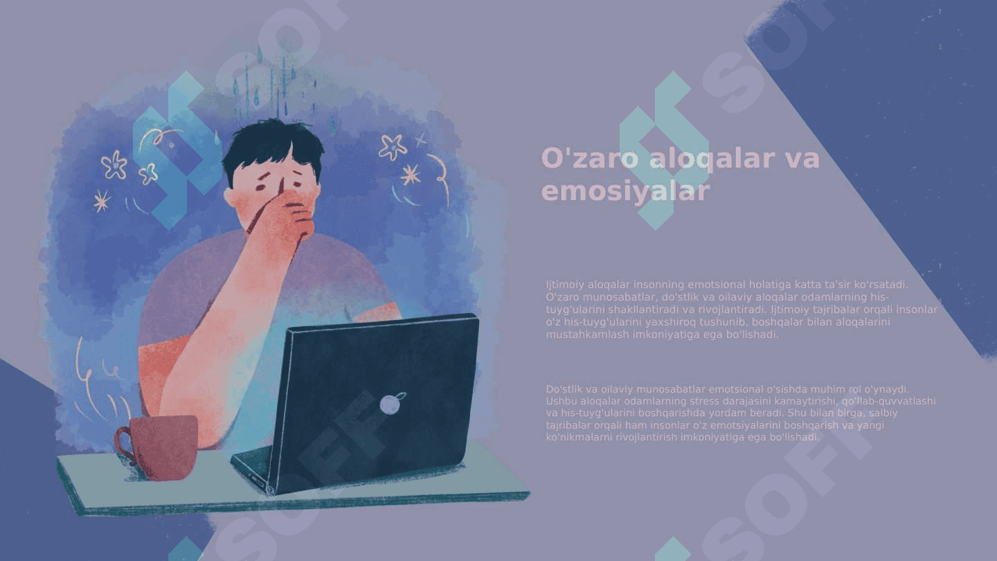 Shaxs emotsional sohasini rivojlanishga ta'sir etuvchi omillar 4