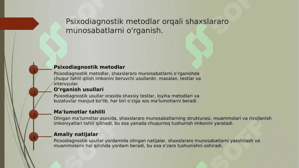 Shaxslararo munosabatlarni aniqlashda psixodiagnostik metodlardan foydalanish 8