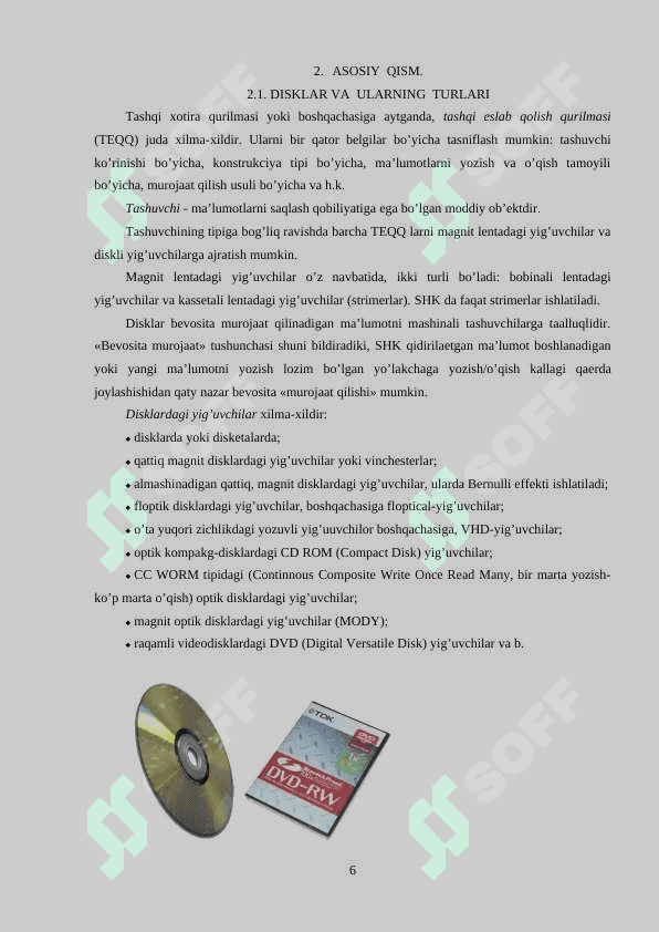 OPTIK DISKLAR BILAN ISHLASH 6